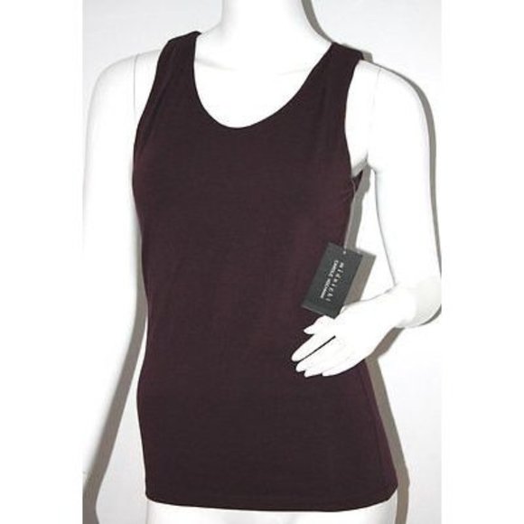 CAROLE HOCHMAN Midnight SLEEPWEAR Tank TOP Dark PURPLE Loungewear